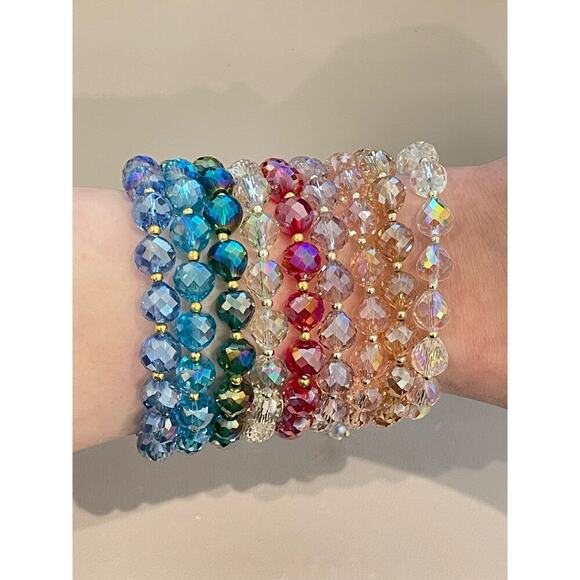 Blue Swarovski Beaded Bracelet - Picture 5 of 16